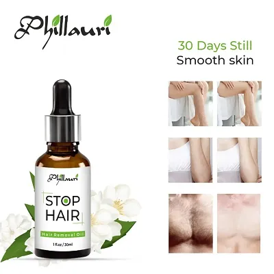 Powerful Painless Hair Removal Oil Stop Hair Growth Inhibitor Shrink Pores Skin Smooth 30ml- Pack Of 1