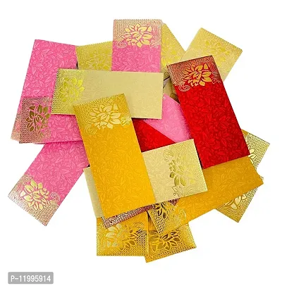 Pack of 100 Paper Printed Envelopes 18cm x 8cm for Wedding, Birthday Shagun Gift Sagan Eidi Milni-thumb0