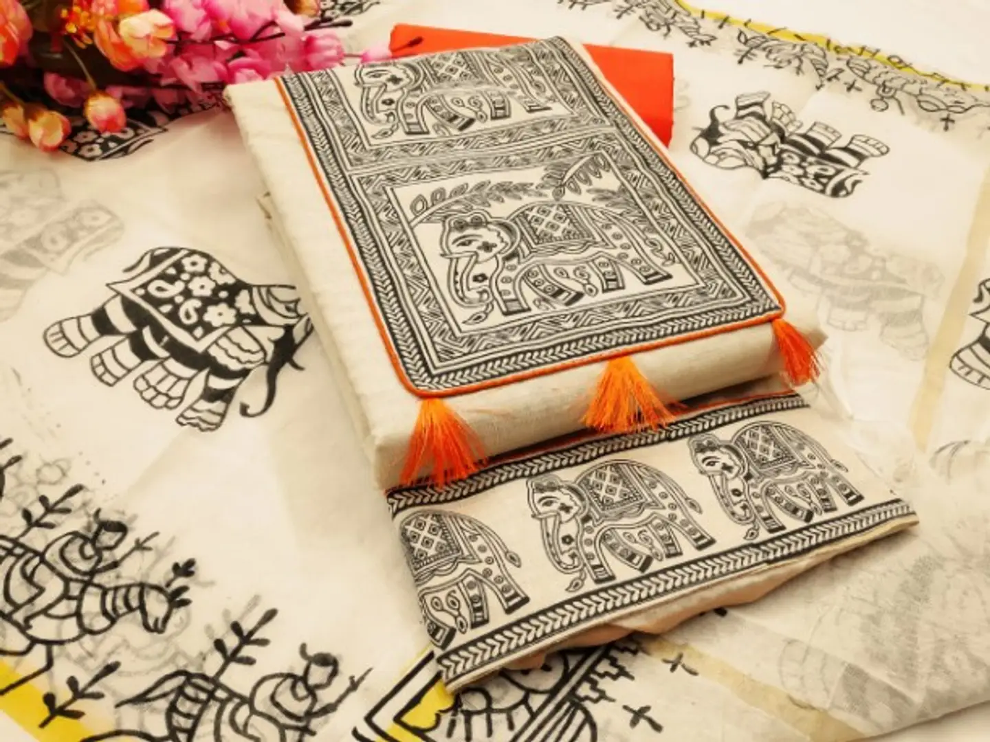 Handloom Hand-Painted Khadi Cotton Salwar Kameez Dupatta Set-Beige | Cotton  salwar kameez, Khadi, Salwar kameez