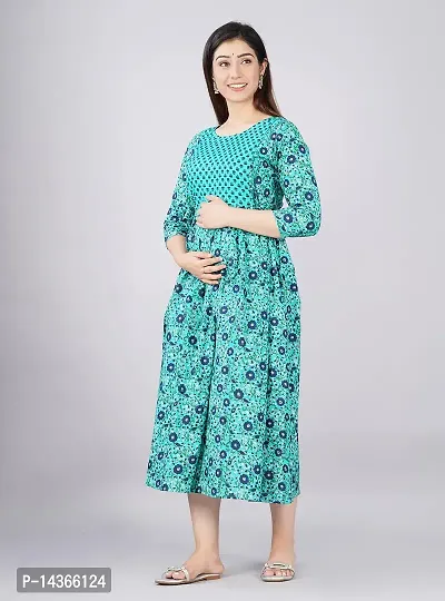 Women's cotton Maternity Dress/Pregnancy Dress/Easy Breast Feeding