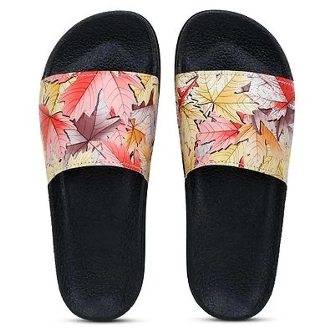 Ladies best sale floral sliders