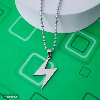 Lightning Bolt Necklace for Men by Dissolve, Thunder Pendant Jewelry, Male  Stainless Steel Black Necklace, 25 inches Chain : Buy Online at Best Price  in KSA - Souq is now Amazon.sa: Fashion