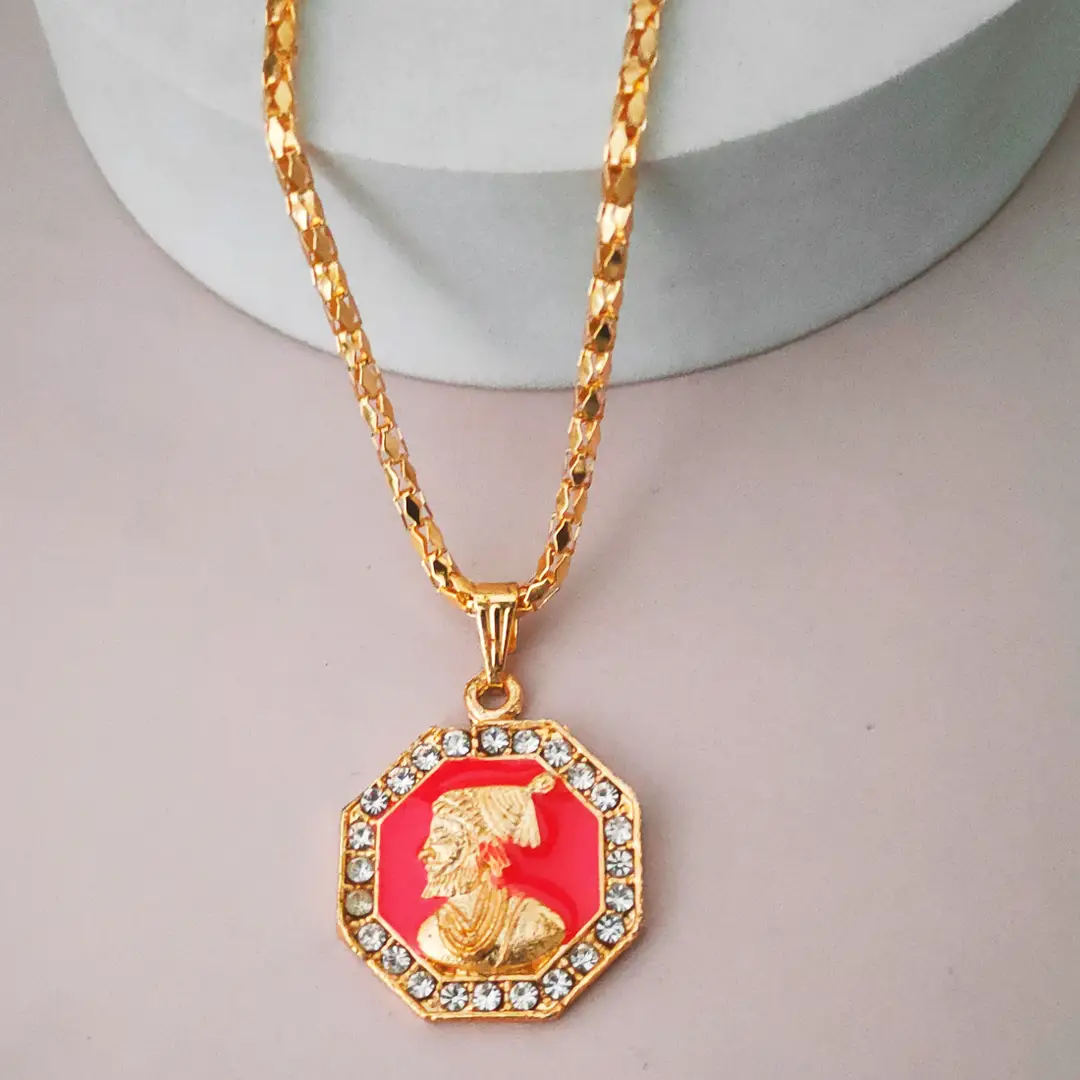Sujal Impex Chhatrapati Shivaji Maharaj Rajmudra Shape Locket With Chain