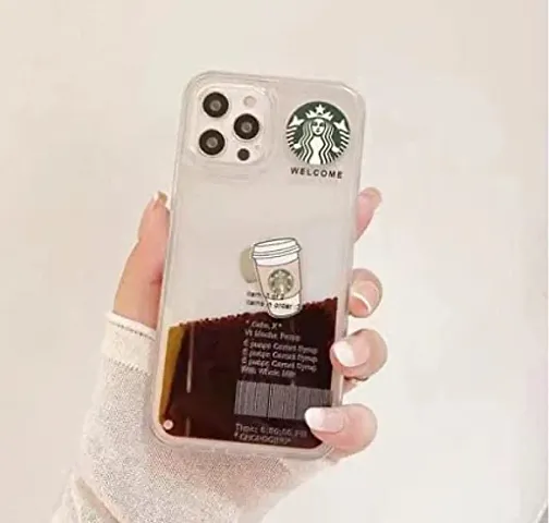 Mobile Phone Case for iPhone 14 Printed Sticker and Design Style Slim Back Cover Starbucks