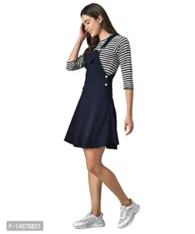 Buy absorbing Cotton Blend Striped Women Dungaree Dress with Top Online In  India At Discounted Prices