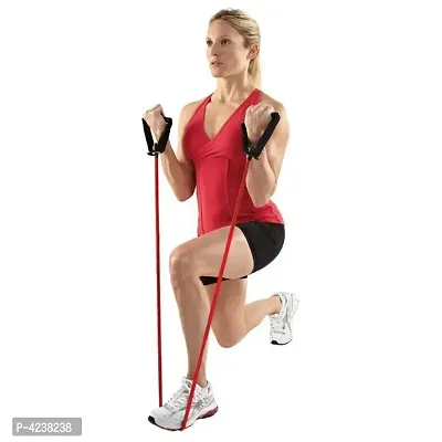 Resistance Tube Exercise Bands for Stretching with Door Anchor, Workout, and Toning for Men, and Women-thumb2