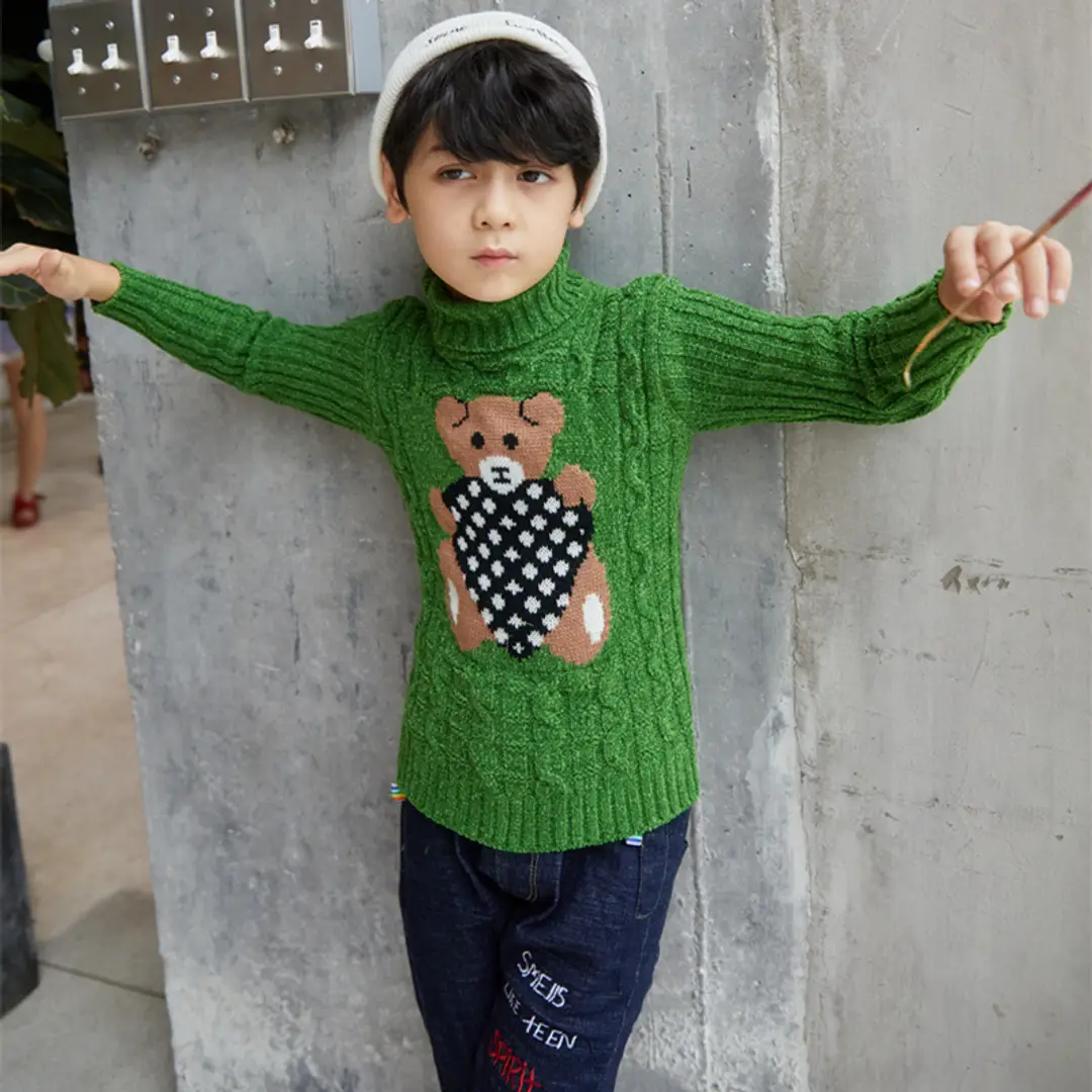 kids high neck sweater