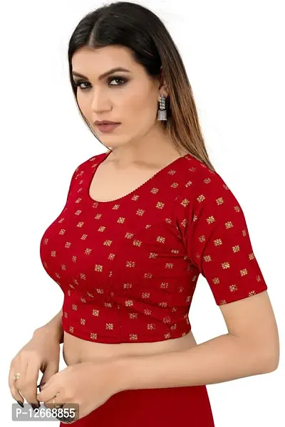 Buy Red and Golden Chevron Pattern Halter Neck Blouse Online in USA – Pure  Elegance