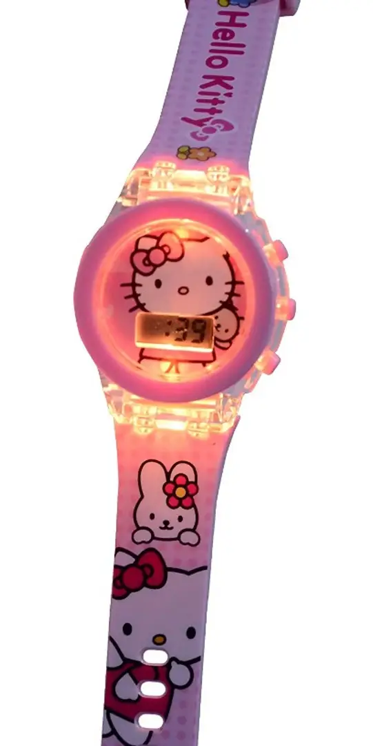 San Rio Hello Kitty Unisex Child Smart Watch with Silicone Strap with  Rectangular Pink Case 42MM ( HK4152WM) - Walmart.com