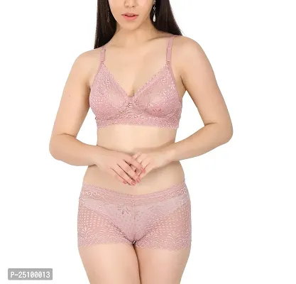 Buy GENEALO Women's Cotton Non-Padded Boy Short Bra Panty Set/Lingerie  Set/Bikini Set Body Fit Comfortable Fashionable Bra and Panty Set Online In  India At Discounted Prices