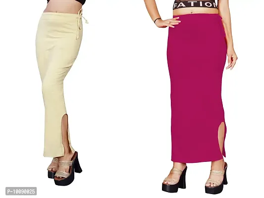Women's Saree Shapewear/Petticoat. Drawstring Cotton Blended Shapewear dori Dress for Saree.Beige Rani M Pink