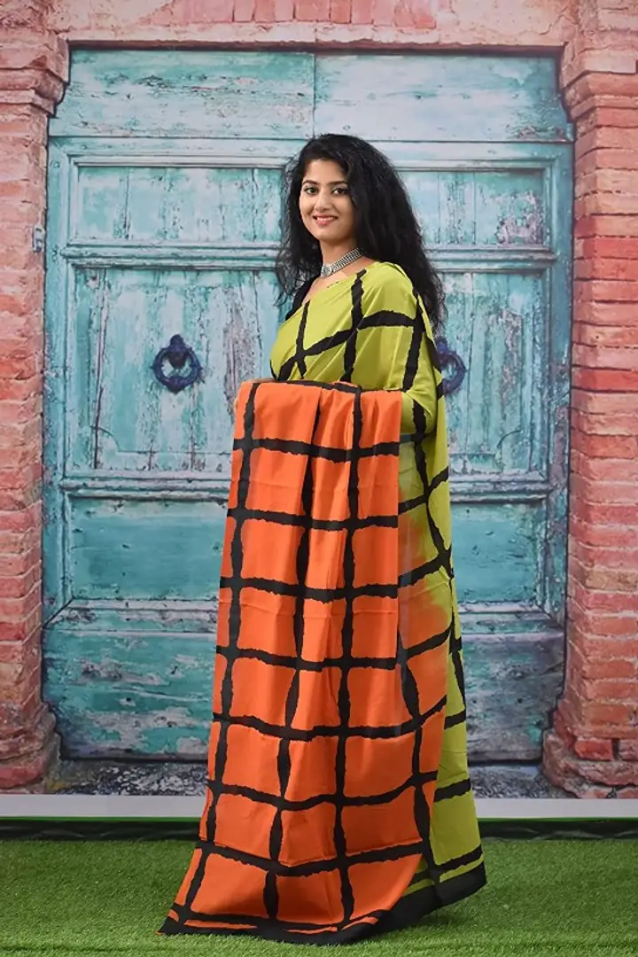 Jaipuri Blue Ajrakh Lily Pattern Hand Block Printed Pure Malai Cotton –  Fabric Pandit