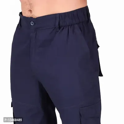 Buy AADHAR Elasticated Waistband 6 Pocket Cargo Track Pants (30) Blue  (CCL05) Online In India At Discounted Prices