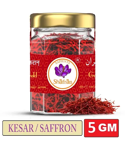 Sapients Shafran Gold Premium Kesar 100% Pure Highest Quality A++ Grade Saffron/Kesar ( 5 GM )