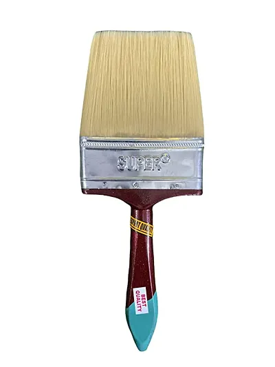 Natural Hog Hair Flat Bristles Paint Brush  for Oil and Acrylic Painting