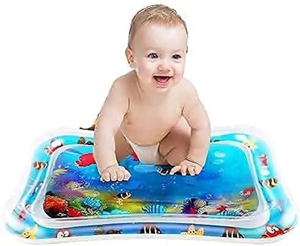 KREZON Inflatable Baby Slapped Pad Toy Tummy Time Floor Cushion Fun Activity Play Center Indoor Outdoor Water Play Mat for Baby(69 x 50 x 8 cm)
