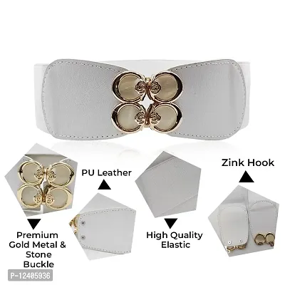 Buy REDHORNS Fabric Women's Elastic Belt Adjustable Ladies Pearl