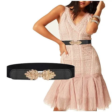 Buy REDHORNS Elastic Fabric Waist Belt for Women Dresses Linked