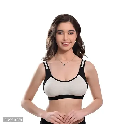 Buy Bf Body Figure Women Everyday Non Padded Bra (grey) - Full Support Regular  Cotton Bra For Women Girl, Non-wired, Wirefree, Adjustable Straps, Anti  Bacterial (saya-sportbra-orange-34b) Online In India At Discounted Prices