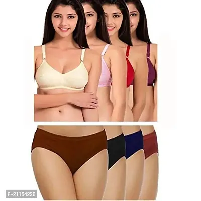 Pure Cotton Plain Imported Paded Sets, Bra Panty Set at best price