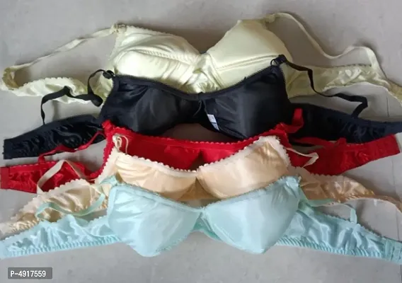 Buy women fancy fully padded bra pack of 5 Online In India At