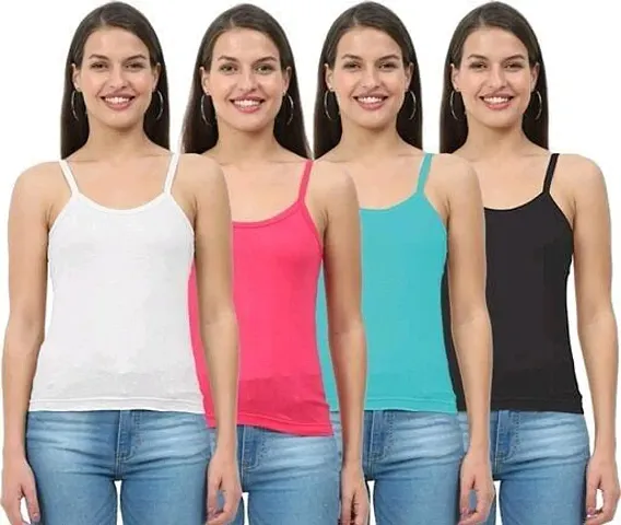 Buy YAMKAY Women's Adjustable Strap Slip Multicolor Camisole Top