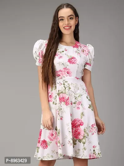 Mid-length sleeve laced A-line mid-length dress (More colours) – Sofiq