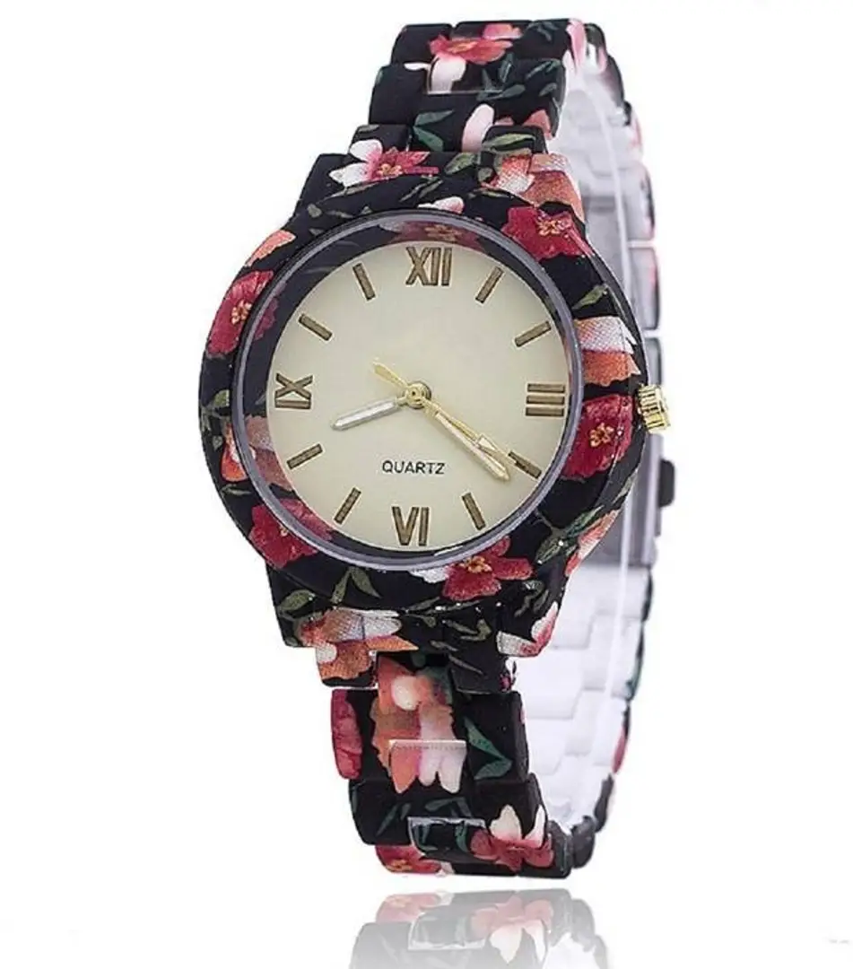 Crystal Flower Watch, Metal bracelet, Red, Rose-gold tone PVD 5552783 -  Jeffrey Jewelry