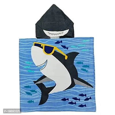 Athom Trendz Cool Baby Shark Kids Hooded Bath Towel Poncho 60x120 cm-thumb3