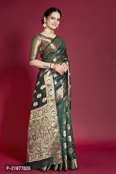 Green Silk Organza Saree – HOUSEOFRANIAN