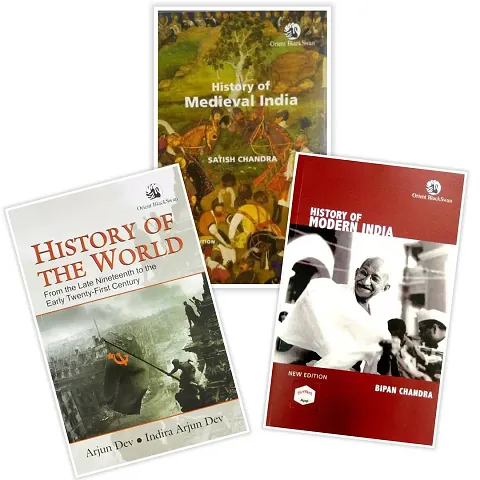 Combo of 3 Books History Of Medieval India+HISTORY OF THE WORLD+History of Modern India