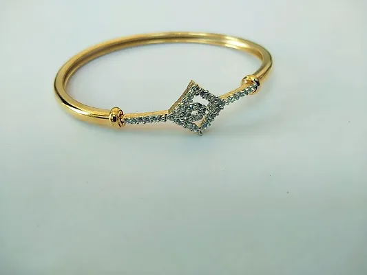 Golden Oxidised Silver Bracelet