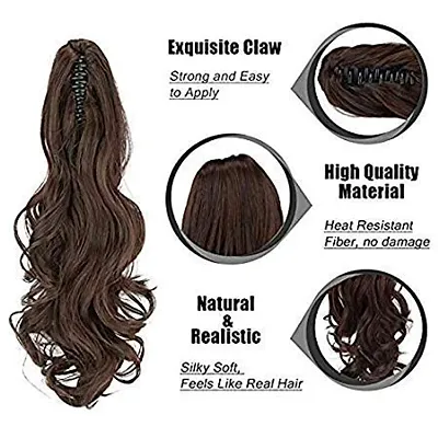 Homeoculture Black Hair Extension With Plastic Clutcher 24 Inches