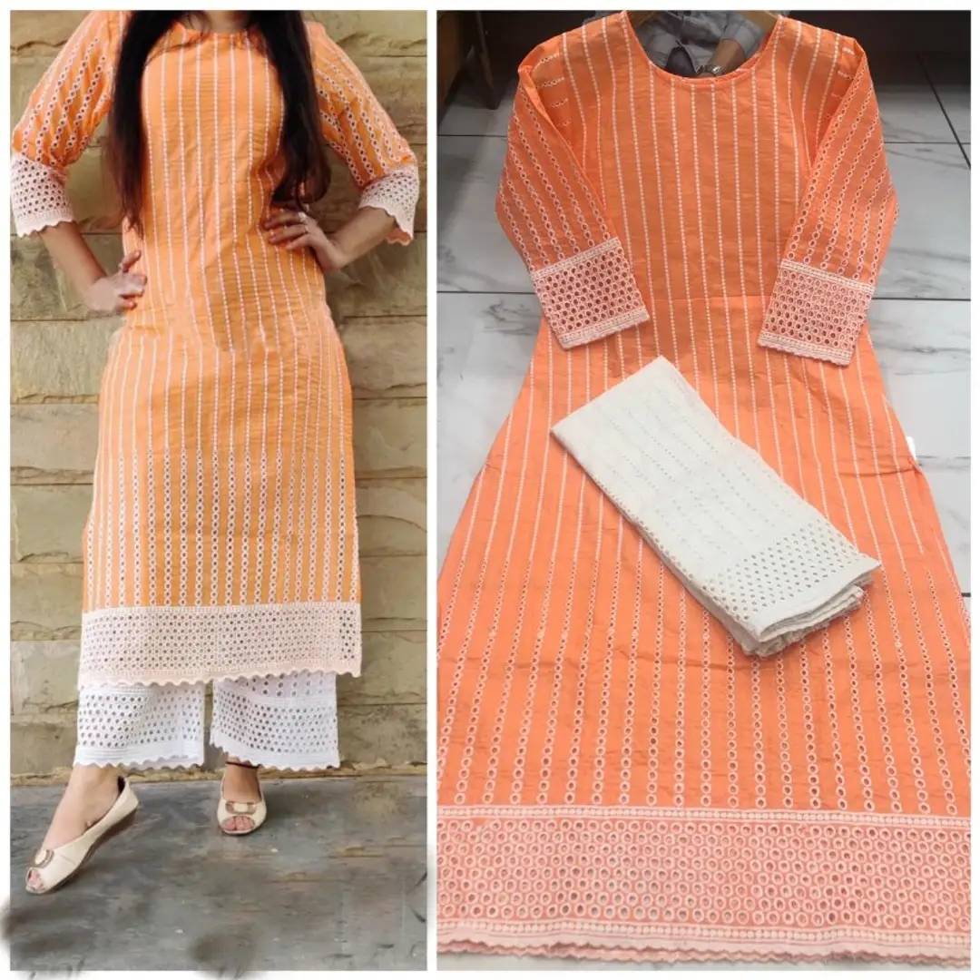 Stylish Pech Cotton Chikankari Kurti With Palazzo Set Lucknawi chikankari kurti haul, kurta palazzo set , dresses, shoes + tjori review aanchal. stylish pech cotton chikankari kurti