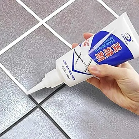 Starlight Tiles Gap Filler Waterproof Crack Grout Gap Filler Agent Water Resistant Silic (White)