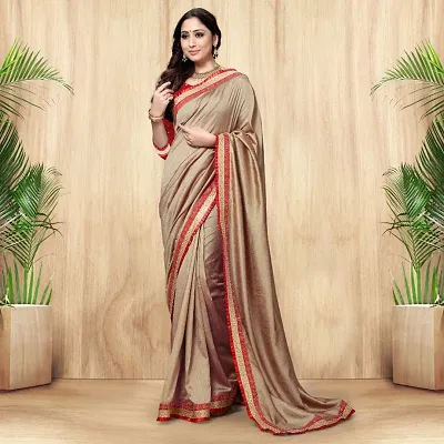 Traditional Paithani Cotton Silk Sarees With Contrast Blouse Piece (Chiku &  Wine)