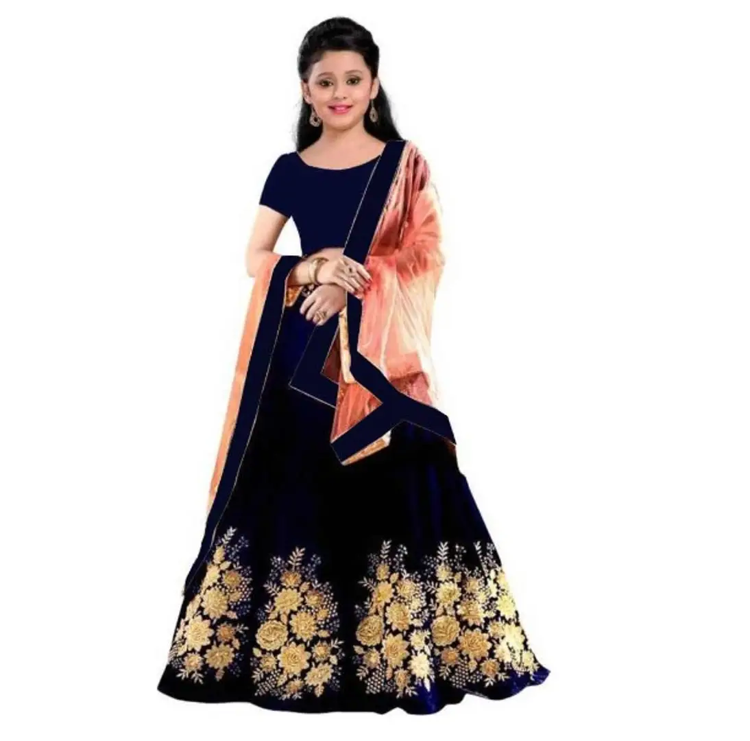 Red & Gold Stylish Indian Lehenga Choli Dress - 1,2,6,7,8,11,12 Year Girls  #27783 | Buy Lehenga Choli For Kids Online