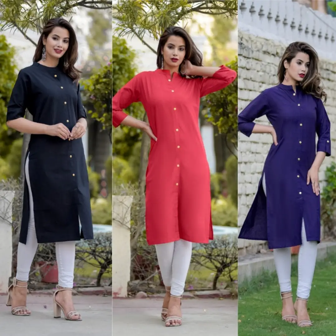 RE  Attractive multi color rayon print stitched kurti  Pack of 2  Indian