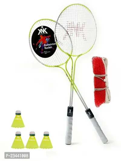 CARRY ON Multicolour Badminton Set Of 2 Piece Racquet with 6 Piece Plastic  ShuttleCock And 1