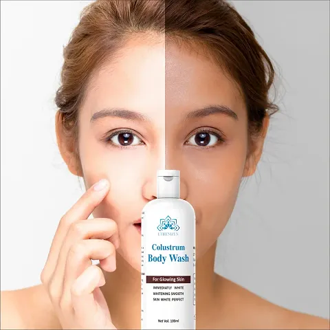 Ethenizen Colostrum White Shower Gel, Korean milk whitening shower White Body Bath Helps Whiten Skin (100Ml)