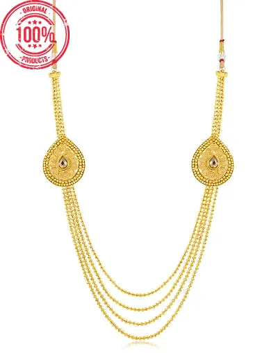 Moddish 4 String Jalebi Gold Plated Necklace set