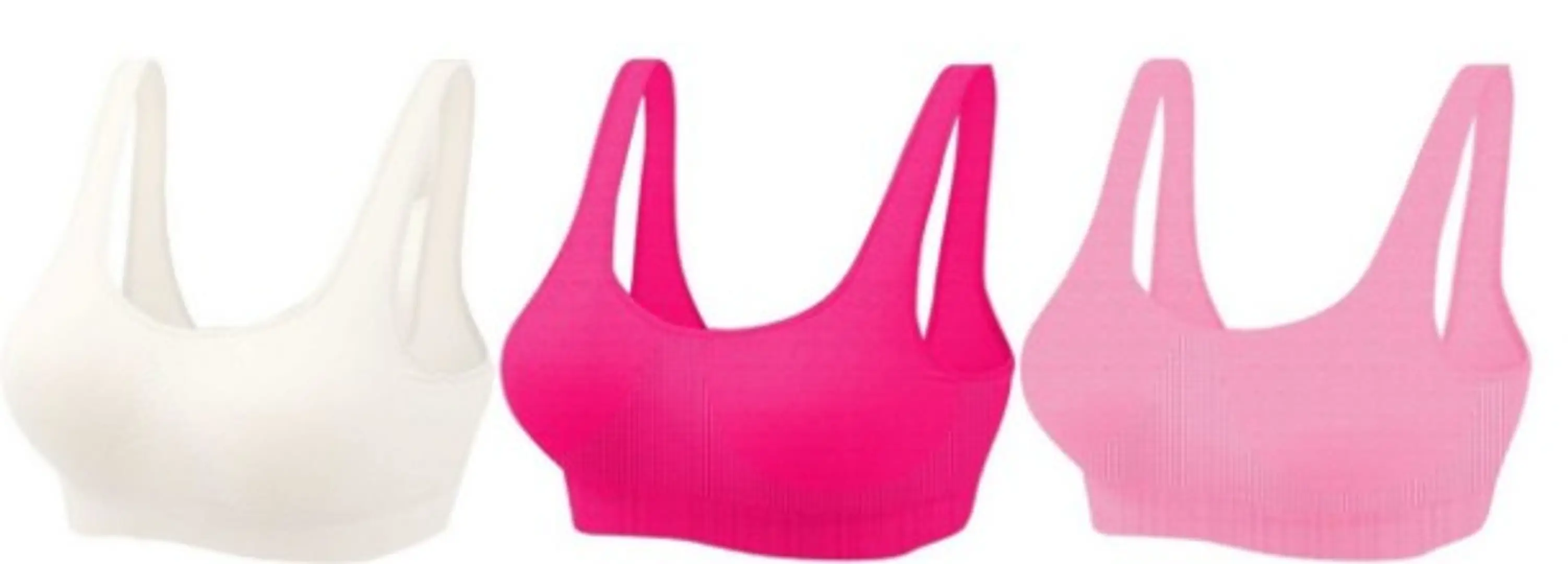 Women's And Girl's Non Padded Sport Air Bra In Fine Colour With Comfortable  Size (PACK fOF 3)