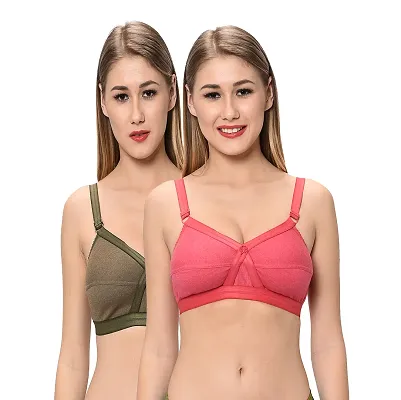 Mheandi-pink Full Coverage Non-padded C-cup Bra