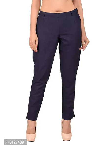 Buy Women Black Solid Casual Regular Fit Trousers Online - 777099 | Van  Heusen