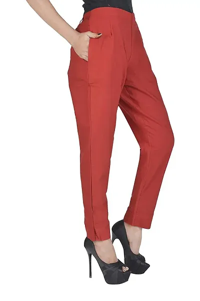 White WOMAN Slim Fit High Waisted Trousers 2783587 | DeFacto