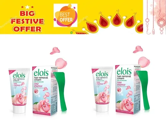 Elois Rose Extracts Hair Remover Skin Whitening Cream 02 25gm Each