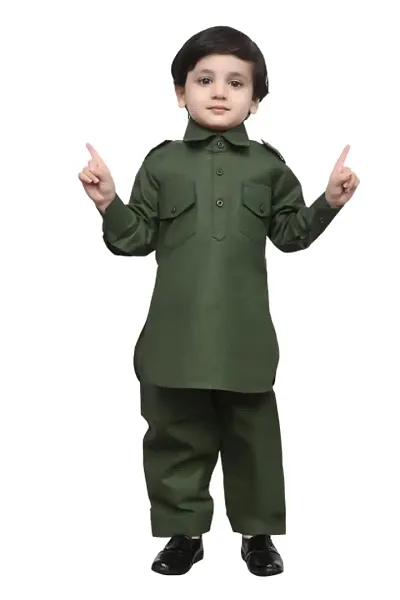 Eliq Festive Party Wear Kids Dress Boy Pathani Kurta Pajama Suit