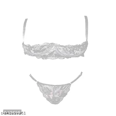 Buy online Front Open Bra And Panty Set from lingerie for Women by