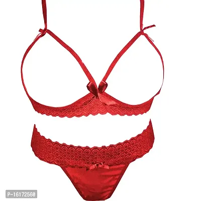 Buy Psychovest Women's Sexy Lace Stipped Micro Bra and Panty