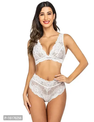 Psychovest Women's Sexy Lace Pearl Strap Bra and Panty Lingerie Set Free  Size Black - Karissa Marketing at Rs 701.00, Jaipur